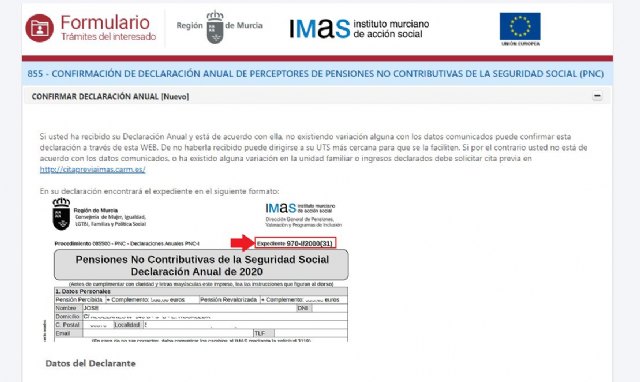 Nueva web para que la mayoría de pensionistas no contributivos puedan confirmar y presentar su declaración anual - 1, Foto 1