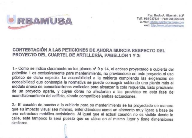 Ahora Murcia detecta una importante contradicción en el proyecto de rehabilitación del Cuartel de Artillería - 2, Foto 2