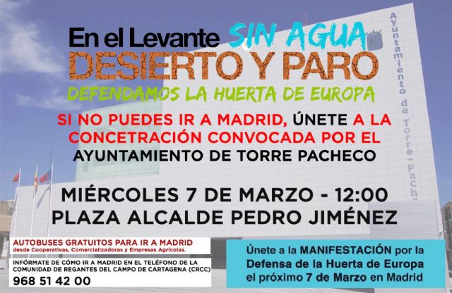 El Ayuntamiento de Torre-Pacheco apoya el paro agrario y la manifestación del próximo miércoles 7 de marzo en Madrid - 1, Foto 1