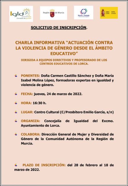 La concejalía de Igualdad de Lorca organiza tres charlas incluidas en la programación del 8 de marzo, Día internacional de la Mujer - 3, Foto 3
