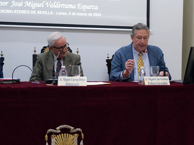 Cultura. Sevilla . La conferencia fue impartida por el actual presidente del Hogar Navarro de Sevilla, D. José Miguel Valderrama Esparza - 2, Foto 2