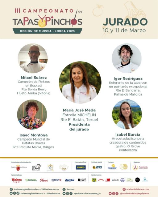 El III Campeonato de Tapas y Pinchos de la Región de Murcia contará con un jurado de élite compuesto por una estrella Michelin y expertos en gastronomía en miniatura - 1, Foto 1