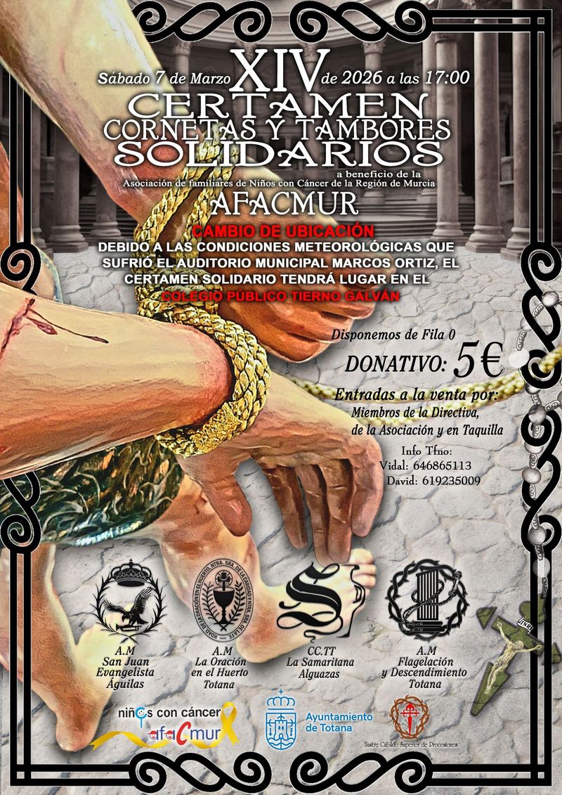 Totana se prepara para el XIV Certamen Solidario de Cornetas y Tambores a beneficio de Afacmur - 2, Foto 2