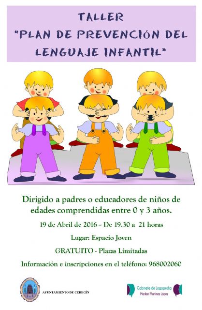 Abierto el plazo de inscripción para el taller denominado “Plan de Prevención del Lenguaje Infantil” - 1, Foto 1