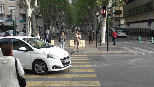 Ahora Murcia pide que se señalicen los pasos de peatones de Alfonso X afectados por las obras de peatonalización - 2, Foto 2