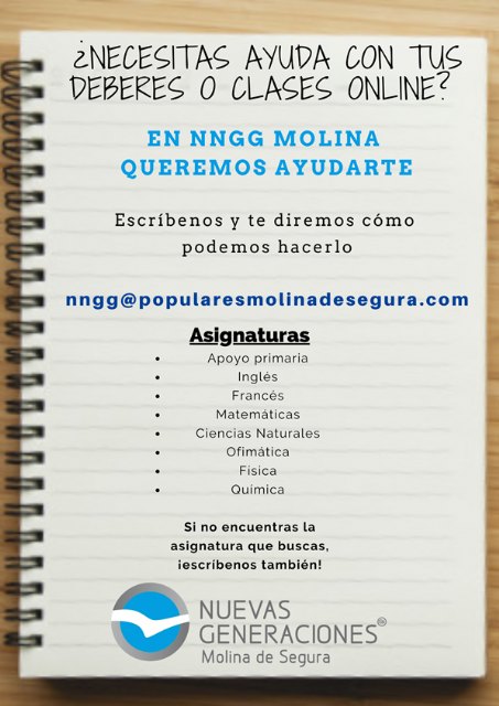 NNGG de Molina inicia voluntariado para ayudar en clases y deberes - 1, Foto 1
