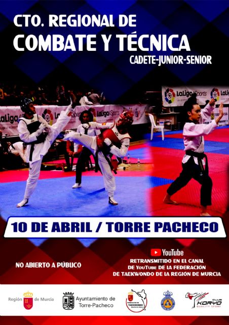 Torre Pacheco acoge el Campeonato Regional de Combate y Técnica y los Premios al Taekwondo Región de Murcia el sábado 10 de abril - 1, Foto 1