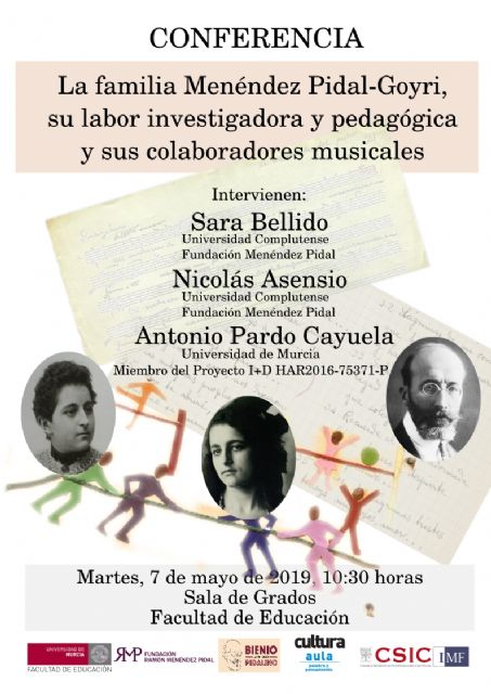 La Universidad de Murcia acoge una conferencia para dar a conocer la labor investigadora de la familia Menéndez-Pidal - 1, Foto 1