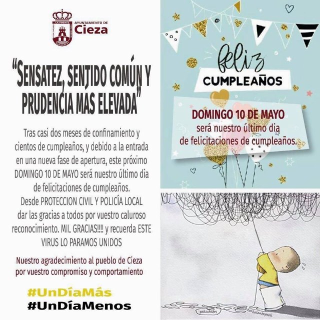 Las felicitaciones de cumpleaños de Protección Civil concluirán el próximo domingo - 1, Foto 1