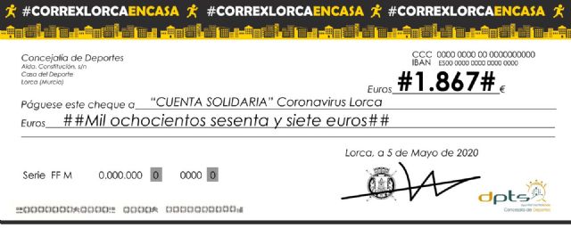 La prueba confinada #CorrexLorcaEnCasa recauda 1.867 euros - 1, Foto 1
