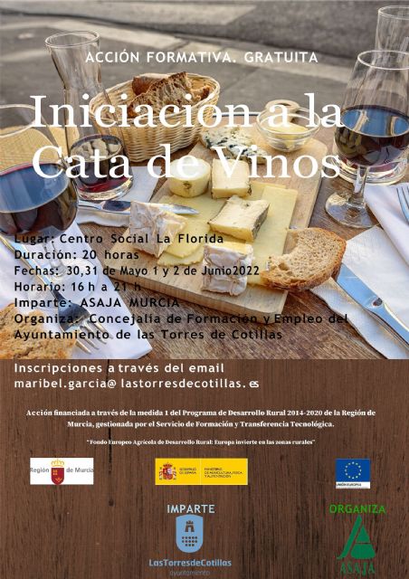 Un nuevo curso gratuito de iniciación a la cata de vinos en Las Torres de Cotillas - 1, Foto 1