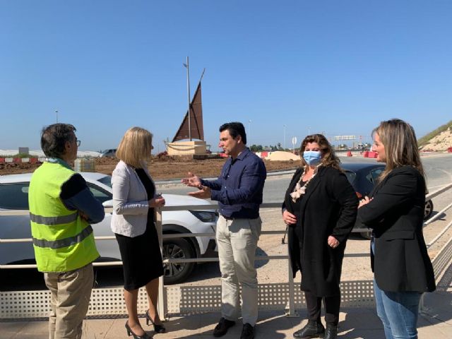 Fomento destaca el avance de las obras de construcción del nuevo enlace en la rotonda de Pozo Aledo - 1, Foto 1