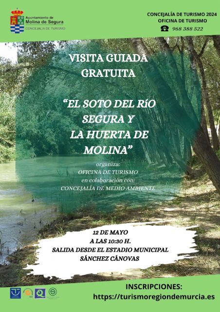 La Concejalía de Turismo de Molina de Segura organiza la visita guiada gratuita EL SOTO DEL RÍO SEGURA Y LA HUERTA DE MOLINA el domingo 12 de mayo - 1, Foto 1