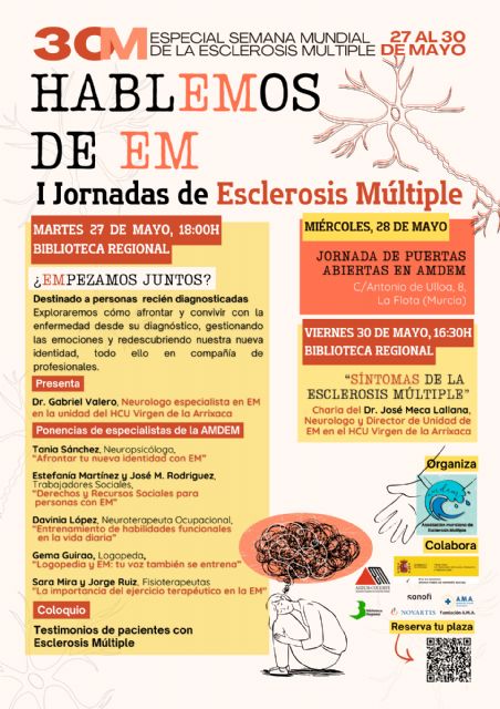 AMDEM organiza HablEMos de EM, la I Jornada de Esclerosis Múltiple de la Región de Murcia - 1, Foto 1