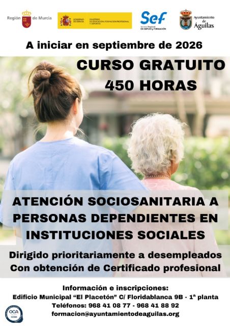 Águilas impulsa el empleo con certificados profesionales gratuitos en hostelería y atención sociosanitaria para personas desempleadas - 5, Foto 5