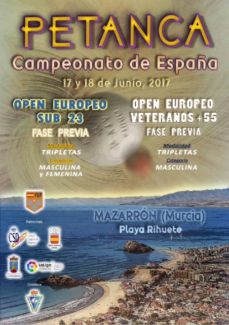 Más de 120 participantes de todo el país se darán cita en Puerto de Mazarrón para participar en el Campeonato de España a Petanca - 1, Foto 1