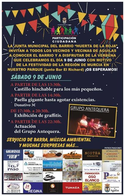 La Junta Vecinal de la Huerta de la Roja celebrará el próximo sábado su verbena de barrio - 1, Foto 1