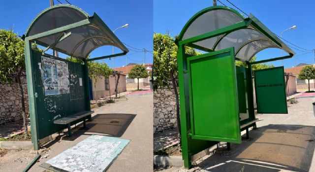 El Ayuntamiento de Lorca continúa llevando a cabo el Plan de choque para el arreglo y mantenimiento de las marquesinas de pedanías - 1, Foto 1