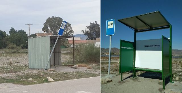 El Ayuntamiento de Lorca continúa llevando a cabo el Plan de choque para el arreglo y mantenimiento de las marquesinas de pedanías - 2, Foto 2