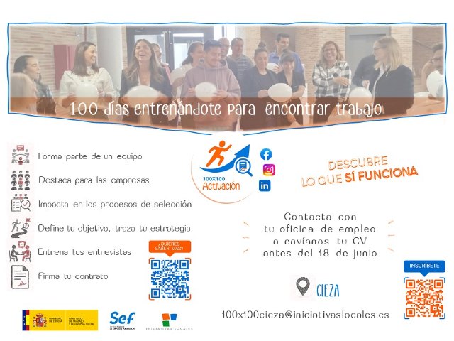 Abierta la inscripción para el programa 100x100 Activación en Cieza - 1, Foto 1
