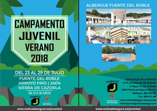La Concejalía de Juventud de Molina de Segura ofrece 30 plazas para el Campamento Juvenil Verano 2018 - 1, Foto 1