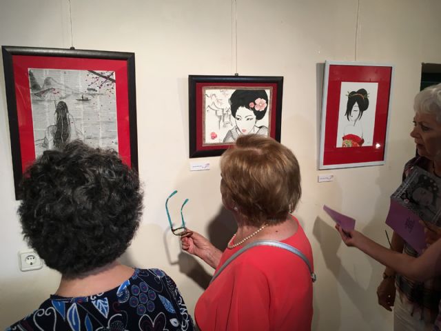 Los alumnos del taller municipal de pintura firman la exposición Naturaleza Oriental  en el Museo de San Javier - 2, Foto 2