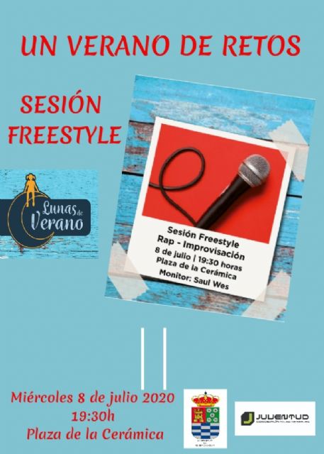 Una sesión de Freestyle Rap-Improvisación, segunda actividad del programa UN VERANO DE RETOS, de la Concejalía de Juventud de Molina de Segura, el miércoles 8 de julio - 1, Foto 1