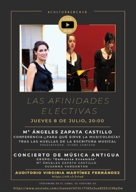 La conferencia ¿Para qué sirve la musicología?, a cargo de Mª Ángeles Zapata Castillo, próxima cita del ciclo Las Afinidades Electivas de Molina de Segura el jueves 8 de julio - 1, Foto 1