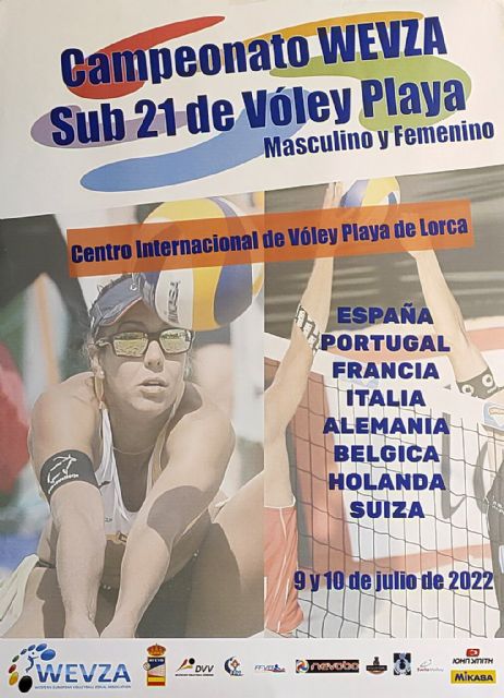 Parejas de Francia, Portugal, Bélgica, Alemania y España se disputan en Lorca el campeonato WEVZA SUB21 de vóley playa - 3, Foto 3