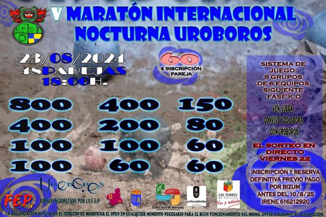 El V Maratón Internacional Nocturna Uroboros de petanca repartirá más de 2.000 euros en premios - 1, Foto 1