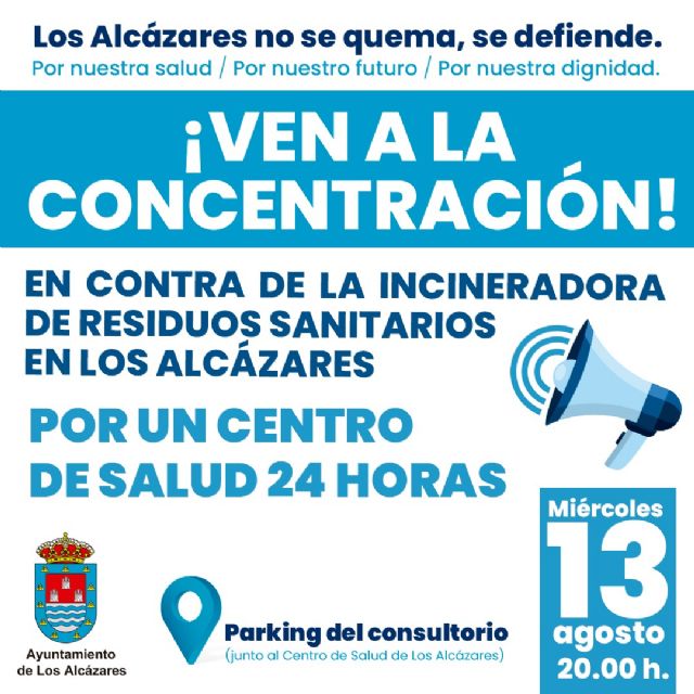 Los Alcázares alza la voz: concentración el 13 de agosto por un centro de salud 24 horas y contra la incineradora de residuos sanitarios - 1, Foto 1