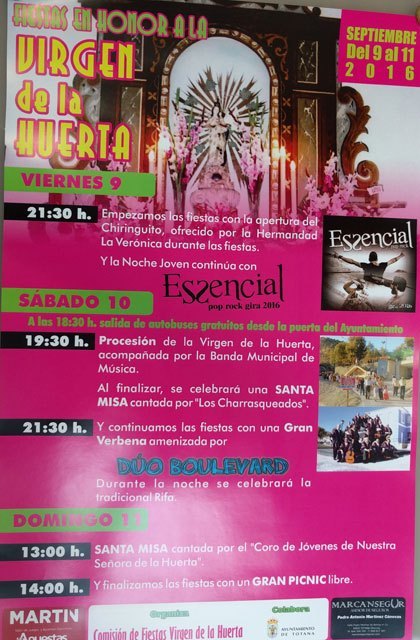 Las fiestas de La Huerta 2016 se celebrarán este fin de semana, del 9 al 11 de septiembre, Foto 3