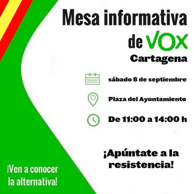 VOX Cartagena sale a la calle de cara al nuevo curso político - 1, Foto 1