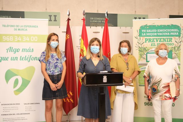 La colaboración entre el Ayuntamiento de Murcia y el Teléfono de la Esperanza permite la puesta en marcha de la campaña 'Vacúnate de esperanza' - 2, Foto 2