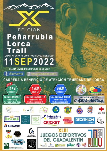 La Peñarrubia Lorca Trail celebra su décimo aniversariocon cambios en el recorrido para pasar por el Castillo - 2, Foto 2
