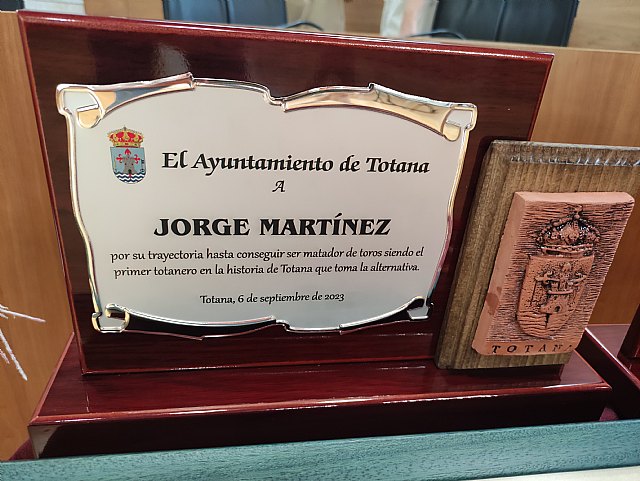 Totana rinde homenaje al torero totanero, Jorge Martínez Jiménez, tras tomar la alternativa el pasado 21 de agosto en la Feria de Almería, Foto 8