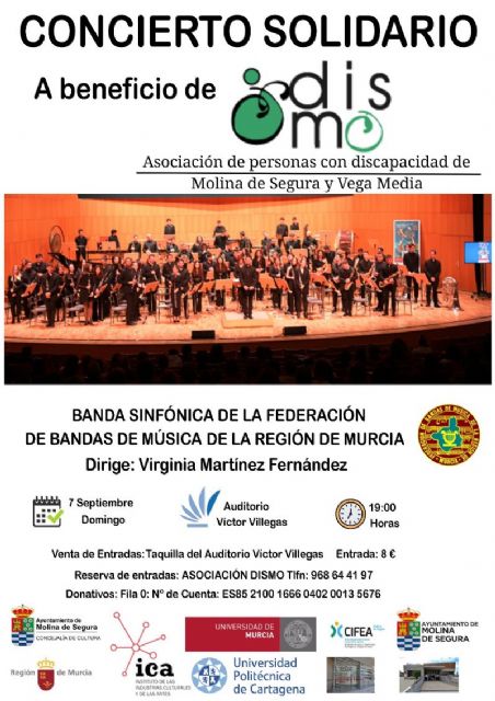 El Auditorio regional acoge el concierto solidario de la Banda Sinfónica de la Federación de Bandas dirigido por Virginia Martínez - 1, Foto 1