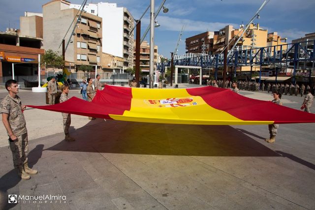 Alcantarilla está ya preparada para celebrar mañana viernes el Acto de Homenaje a la Bandera. Hoy se llevó a cabo el ensayo - 2, Foto 2