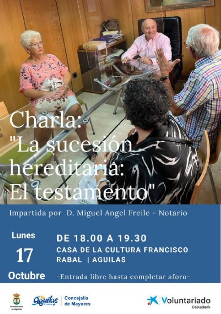 El notario Miguel Ángel Freire impartirá la charla La sucesión hereditaria: el testamento, dirigida a personas mayores - 1, Foto 1