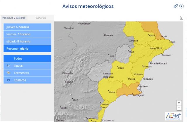 El Ayuntamiento de Lorca activa el Plan INUNLOR ante la alerta Amarilla por lluvias en el municipio y la alerta Naranja en localidades vecinas como Mazarrón - 1, Foto 1
