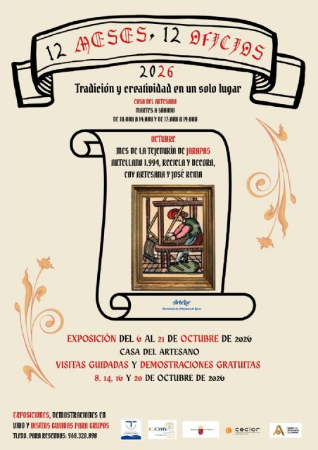 Lorca reivindica el arte de las jarapas con una exposición y demostraciones en vivo en la Casa del Artesano - 3, Foto 3