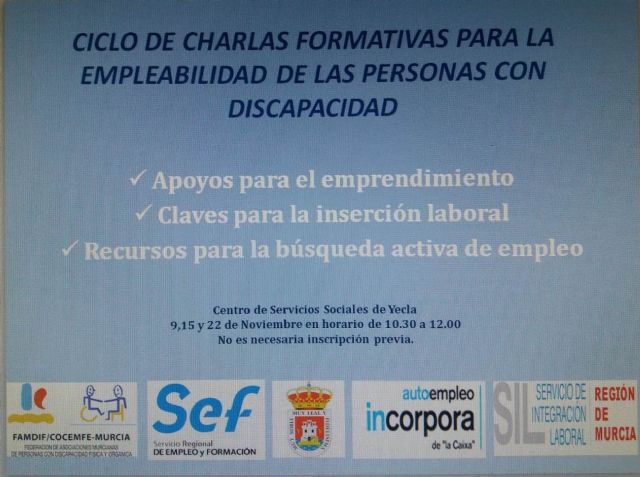 Ciclo de charlas formativas para la empleabilidad de las personas con discapacidad - 1, Foto 1