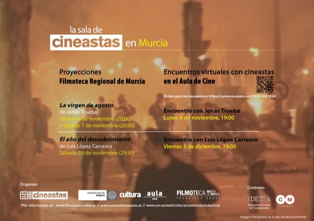La Universidad de Murcia y la Filmoteca inician este viernes el ciclo ´La sala de cineastas´, que incluye encuentros telemáticos - 1, Foto 1