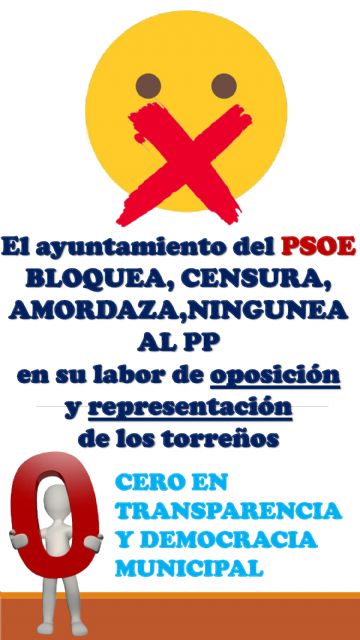 El PP denuncia que el ayuntamiento les bloquea, censura, amordaza y ningunea su labor de oposición y representación de los vecinos - 1, Foto 1