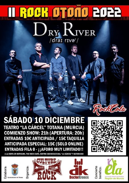 Dry River en concierto el 10 Diciembre en Totana a beneficio de la asociación ELA - 2, Foto 2