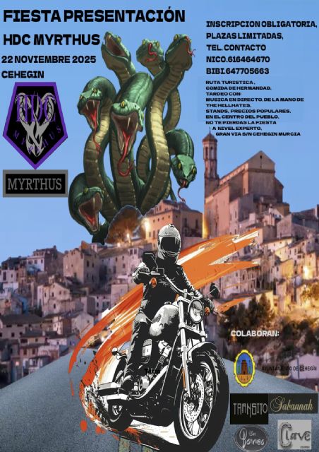 Cehegín acogerá la gran fiesta de presentación del Harley Davidson Club Myrthus - 3, Foto 3