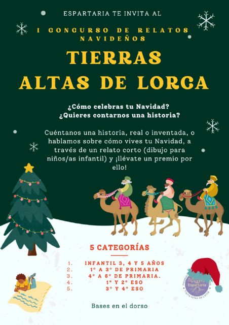 Más de 70 trabajos participan en el I Concurso de Relatos Navideños Tierras Altas de Lorca por la Federación Espartaria y la Red Municipal de Bibliotecas - 1, Foto 1
