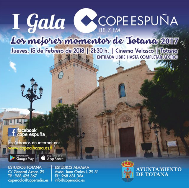 La I Gala Cope Espuña tendrá lugar el próximo 15 de febrero, Foto 1