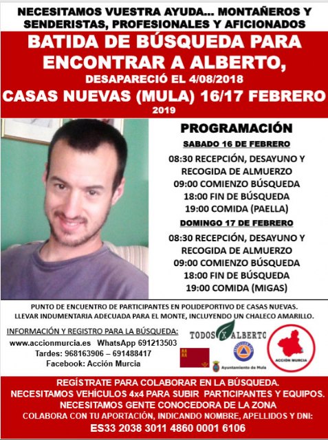 El partido regionalista Acción Murcia organiza una batida de búsqueda para encontrar a Alberto Hernández - 1, Foto 1