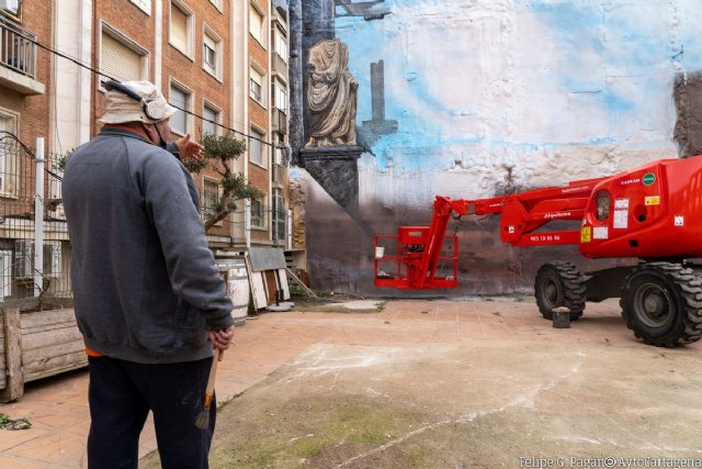 El nuevo jardín de la Cuesta de la Baronesa hará un guiño a la cultura romana con un mural y decoración vegetal - 1, Foto 1